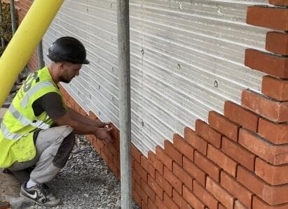 Brick slips cladding finish