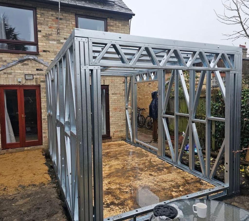Completed rendered home extension