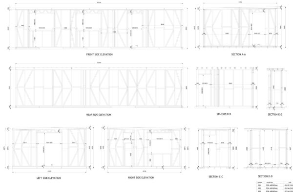 10.7 x 4.7m Garden Room Frame (No Canopy) - Image 10