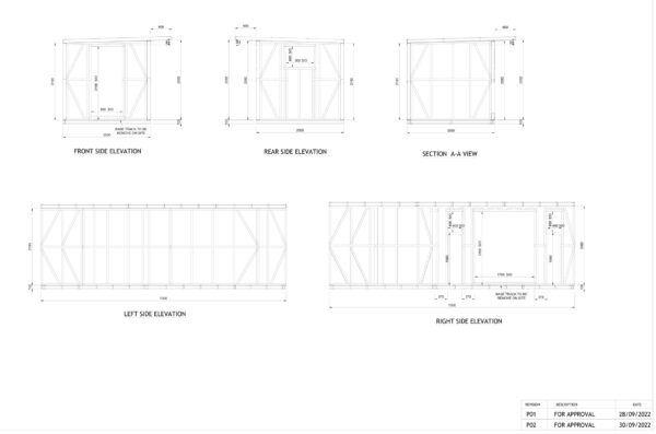 7 x 2.5m Garden Room Frame (With Canopy) - Image 9