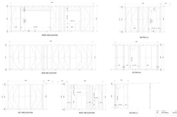 8.8 x 3.8m Garden Room Frame (With Canopy) - Image 9