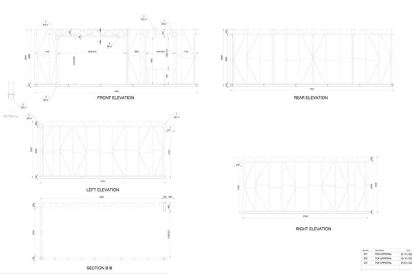 7.2 x 5.5m Garden Room Frame (With Canopy) - Image 8